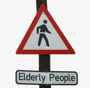 old people sign